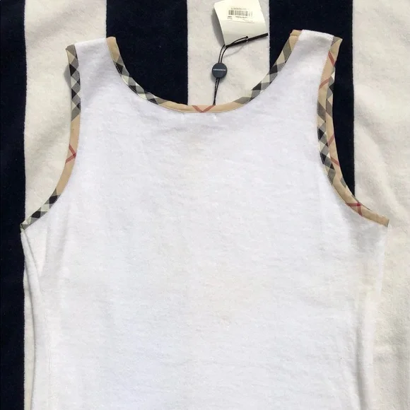 🔥SOLD🔥NWT Burberry Tank/Short Set wNova Check Vintage RARE Tank M Shorts L - Picture 9 of 13
